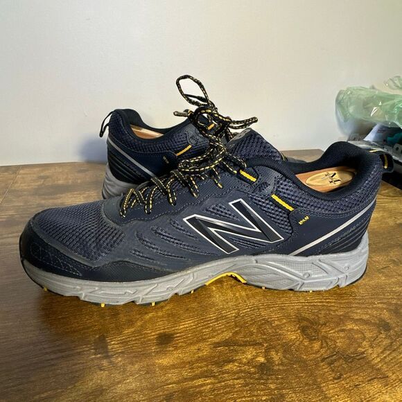 New Balance Shoes Men's 13 573 V3 MTE573S3 Blue Running Sneakers - Picture 5 of 10